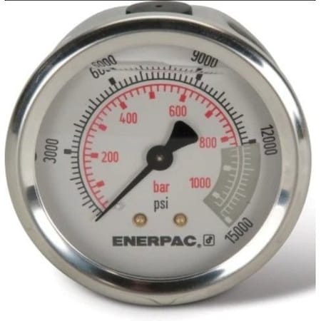 Enerpac 2.50 in. Dial, 1/4 in NPTF, Center Rear Location G2538R